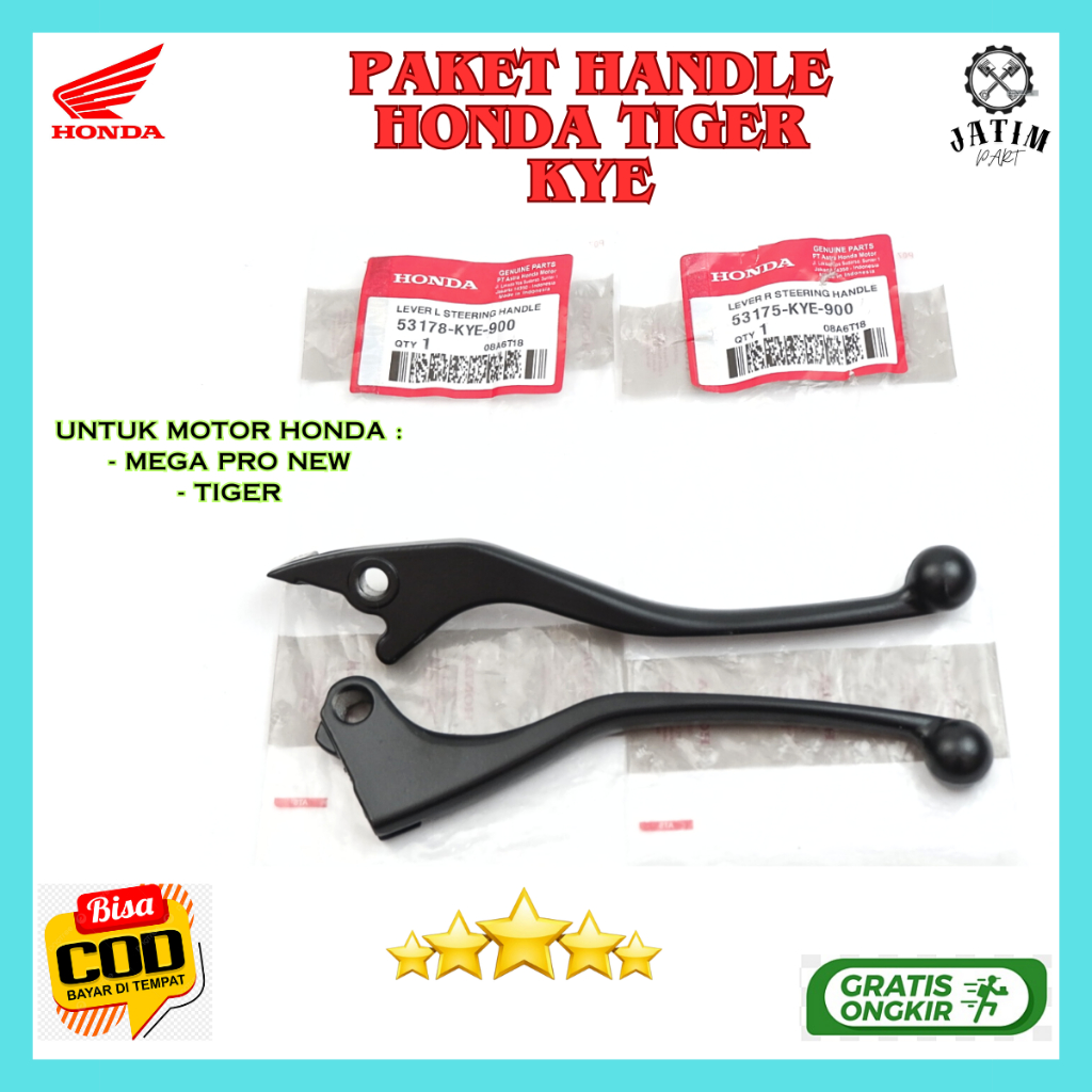 Handle Mega Pro Ori / Paket Hendel Kanan Kiri Honda Tiger Original Premium - KYE