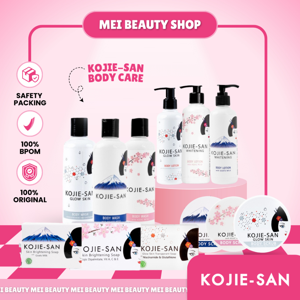KOJIE-SAN SKIN BRIGHTENING Series | Soap Body Scrub Lotion Sabun Goats Milk Kojic Acid