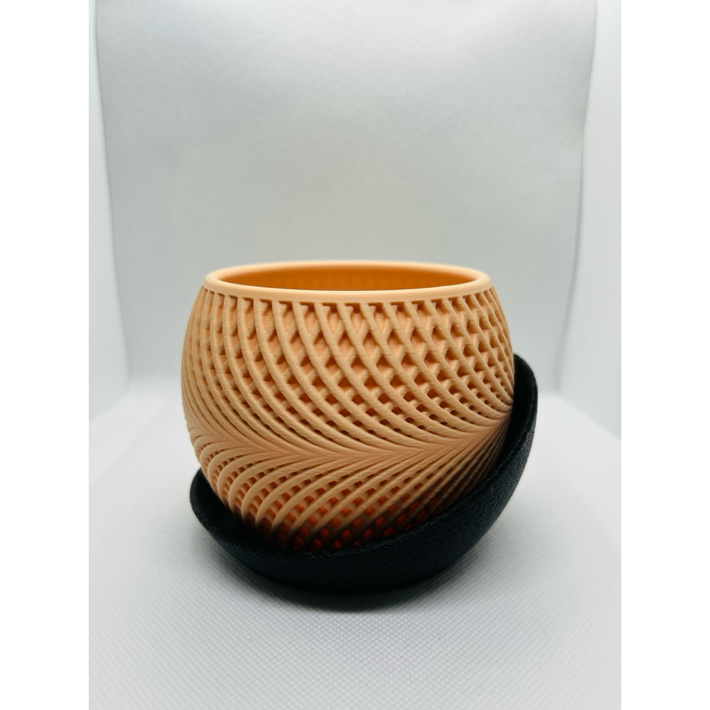 MonoPlanter – Spiral Sculptural Planter (Planter Spiral Minimalis)