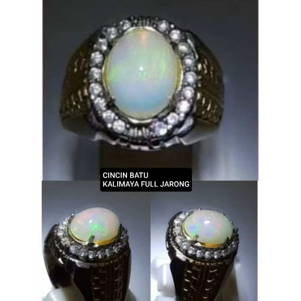 CINCIN BATU PERMATA OPAL KALIMAYA BANTEN FULL JARONG