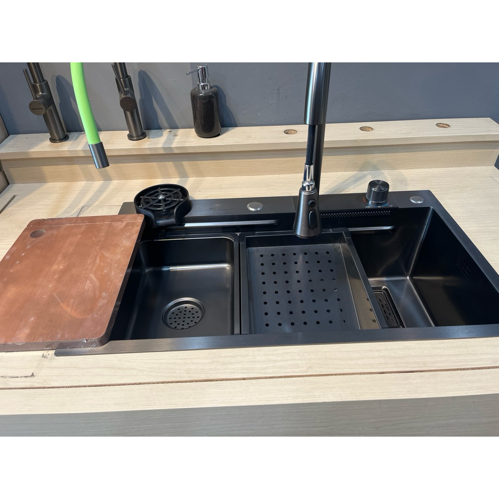 modena sink ks 3190 htgm / tempat cuci piring warna hitam