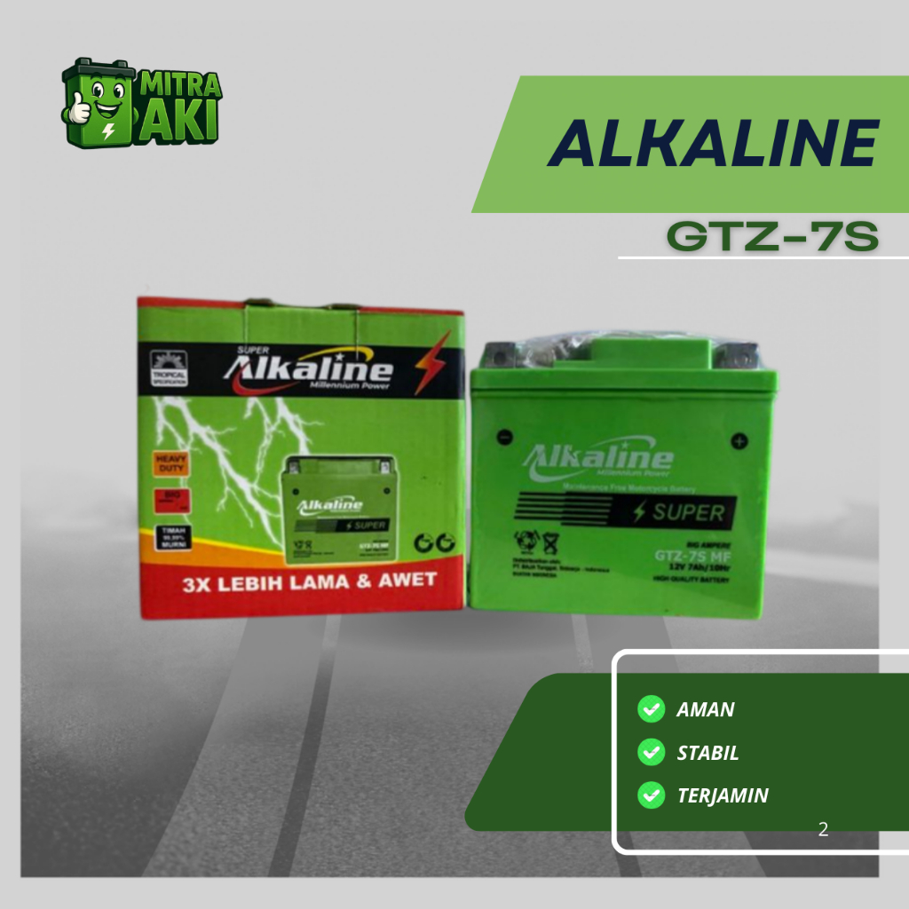 Aki Motor NMAX VARIO 150 160 Merk  ALKALINE GTZ-7S