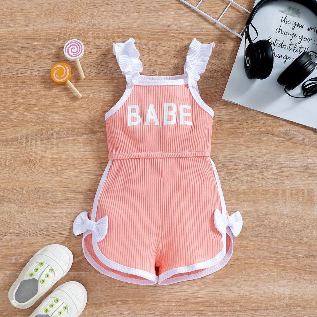 His.Baby (L1) Newborn-9 bulan Jumper Jumper Kutung Baju Bayi Seksi Bayi Cewek & Anak Perempuan