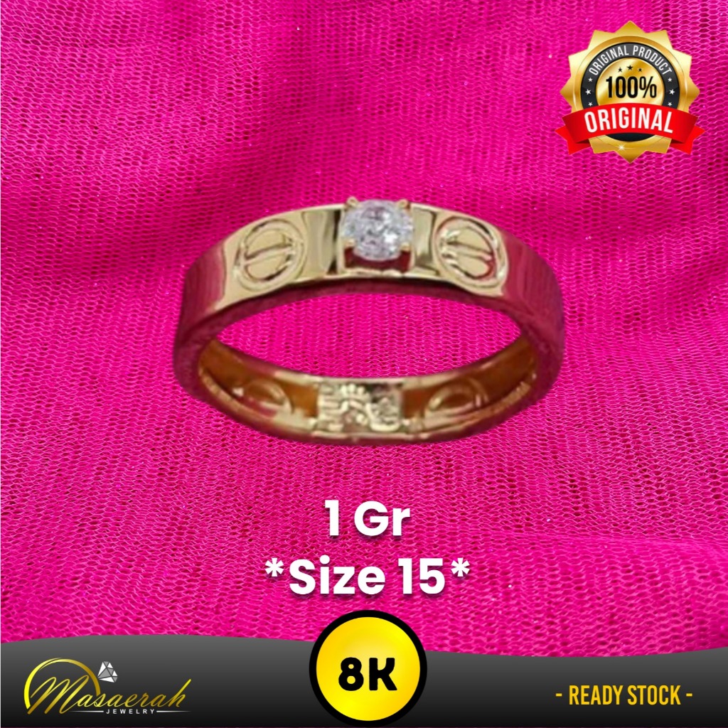 Cincin Emas 8K - Toko Emas Gajah Saerah - 1 Gram 507