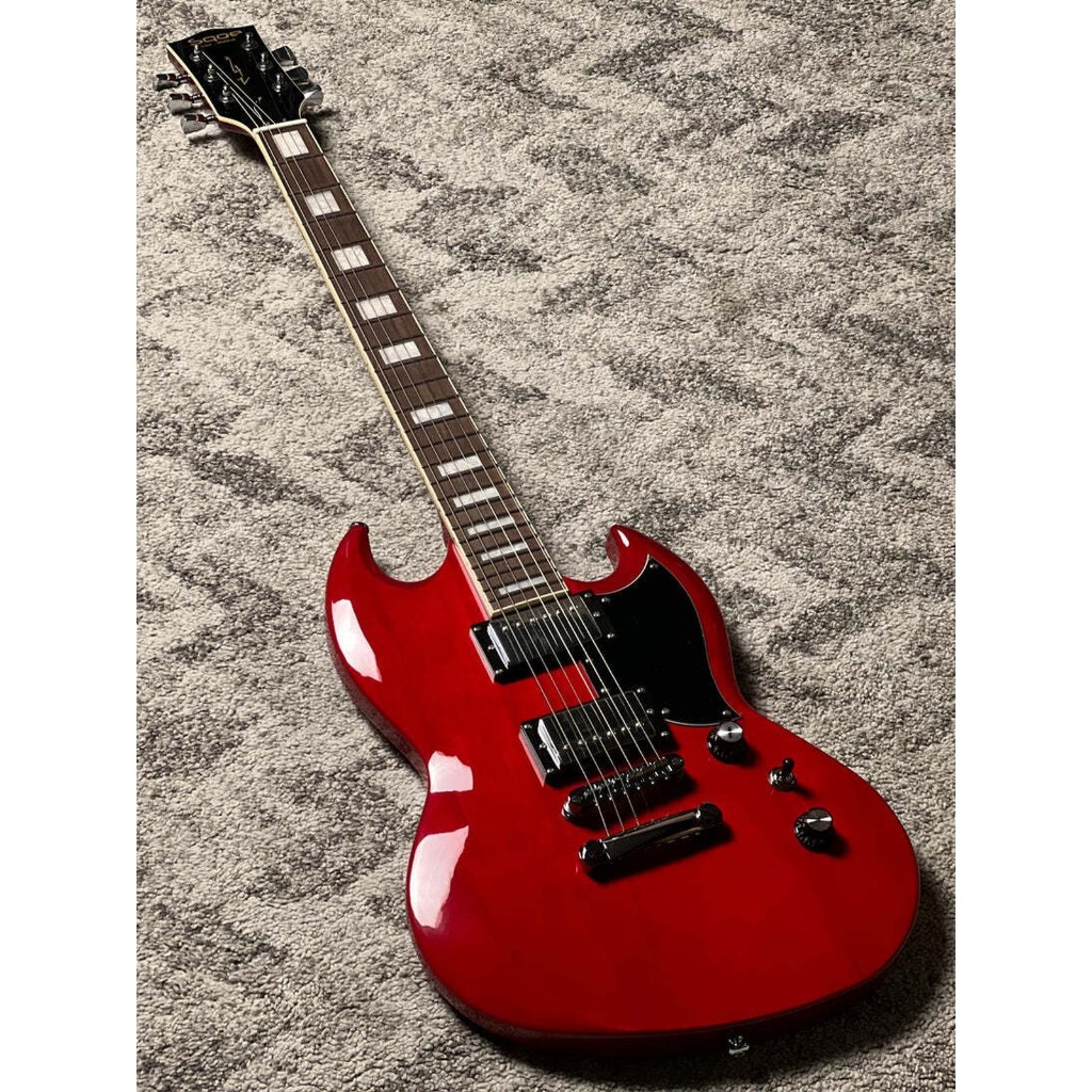 SQOE SESG450 Electric Guitar - Cherry Red