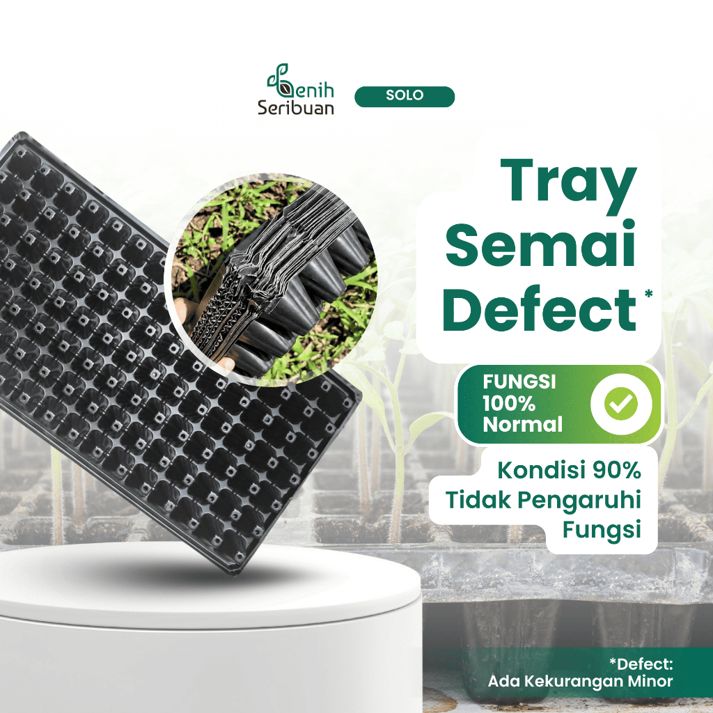 Benih Seribuan - DEFECT Tray Semai Pot Tray Lubang 105 & 200  Media Tanam Semai Benih