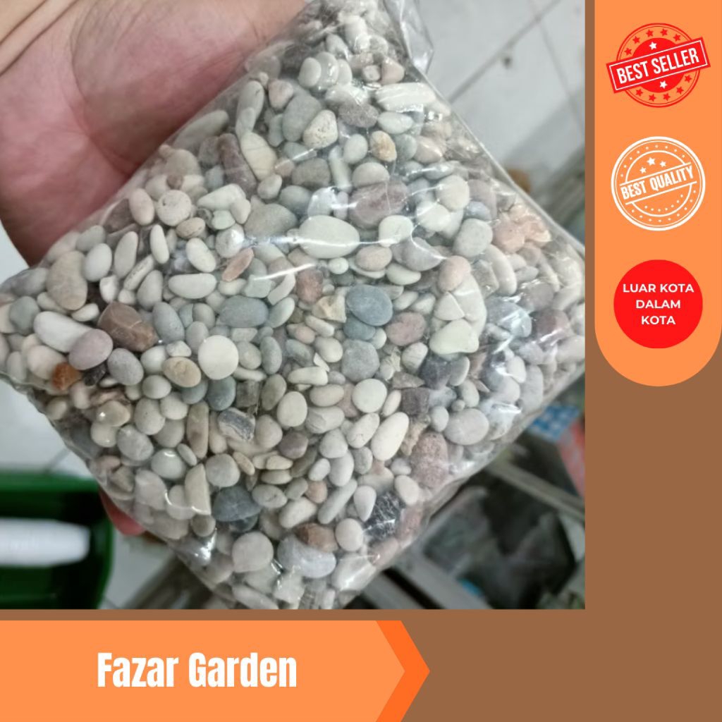 batu coral putih kecil 1 kg, batu taman kecil, batu sikat, batu teras