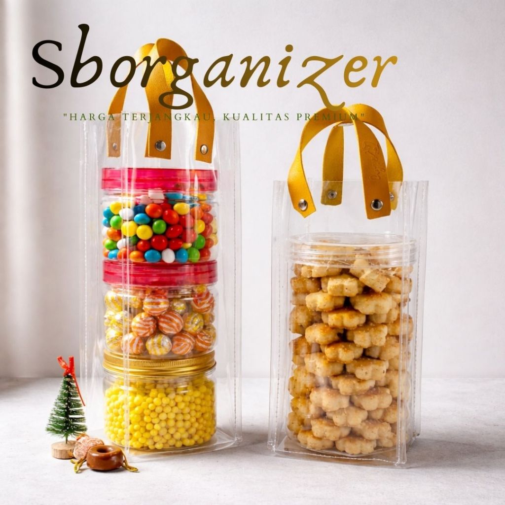 1 Liter Tas Mika PVC Polos Goodiebag Kantong Botol Kopi Wine Minuman Air Kantong Plastik botol minum