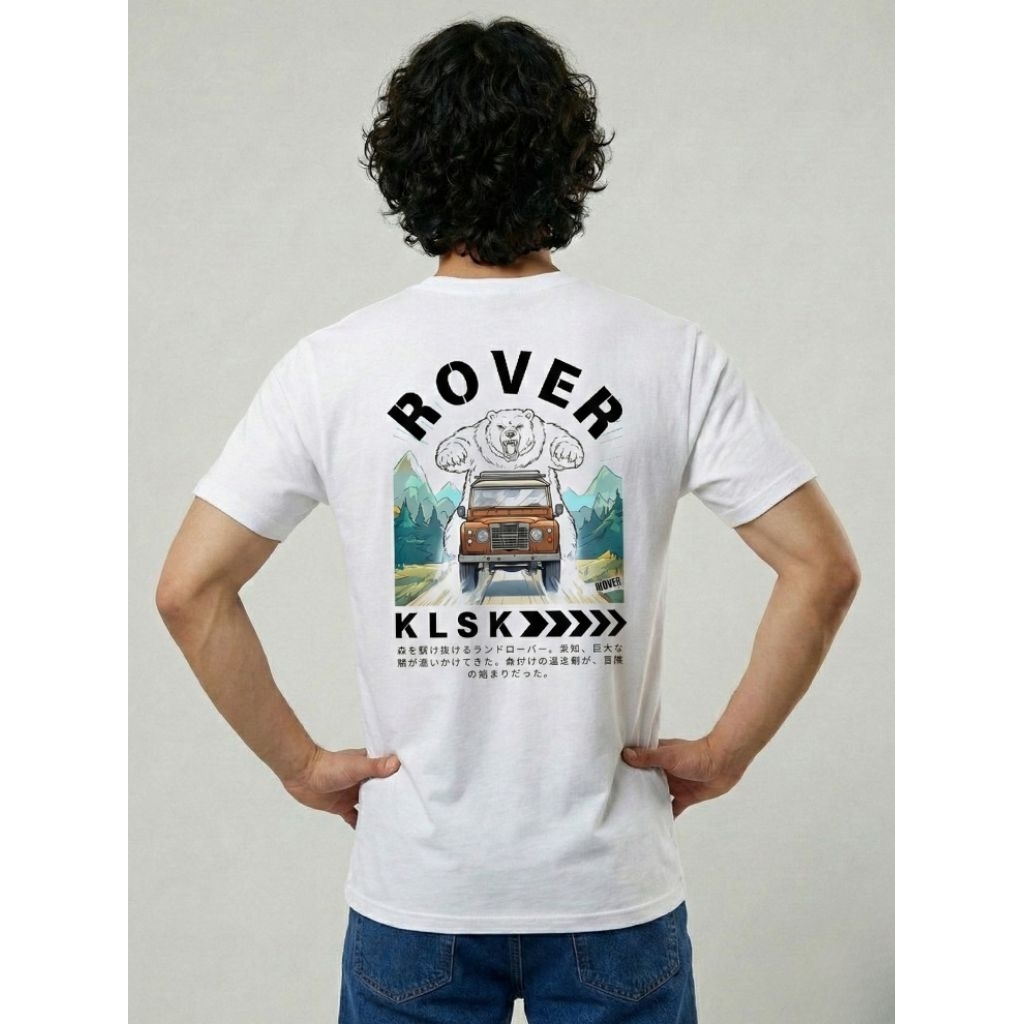 KANVAS ID Kaos Otomotif Land Rover Defender KLSK - T-Shirt Pria Distro Outdoor Adventure Vintage Sty