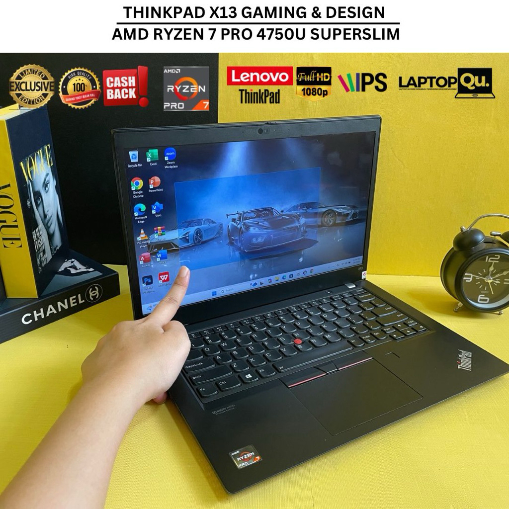THINKPAD X13 AMD RYZEN 7 PRO 4750U RAM 16GB/SSD 256GB/FHD IPS/TOUCHSCREEN/GRADE A