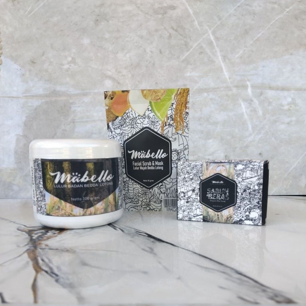 MABELLO Bedda Lotong Lulur Badan | Sabun Beras