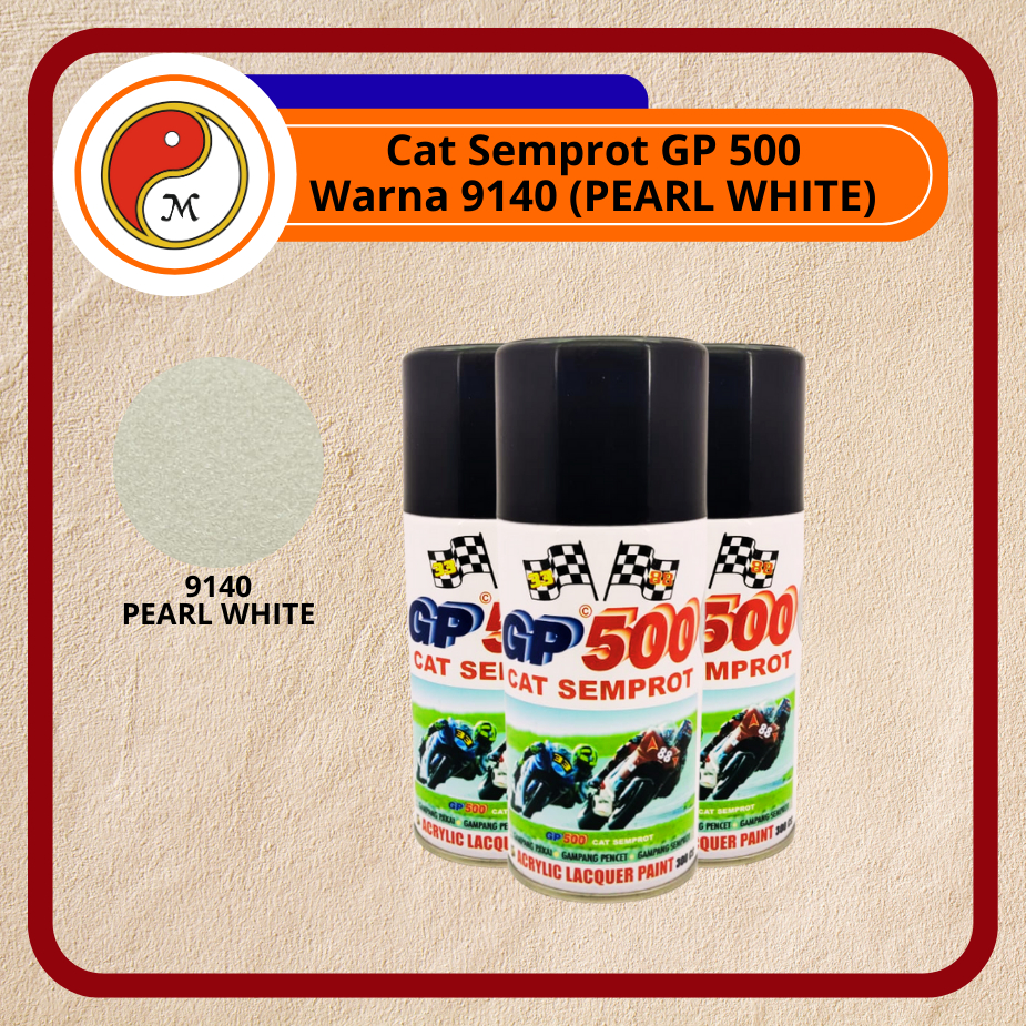 Cat Semprot GP500 / Pylox GP-500 300cc – Aneka Warna | Spray Paint Serbaguna / Warna Pearl White (91