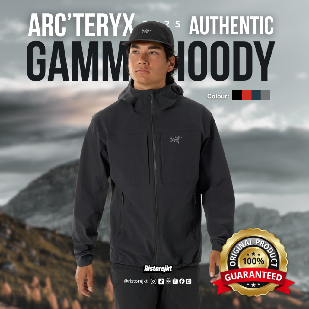 ARC’TERYX Gamma Hoody Original | Jaket Outdoor Softshell Pria | Windproof Breathable