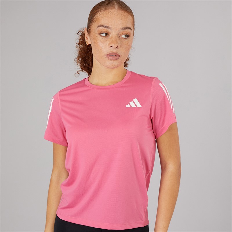 Kaos Sport Olahraga Wanita Adidas Running Run Event 3 Stripes Aeroready Short Sleeve Marathon Women 