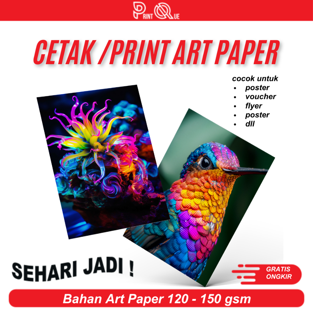 CETAK A3+ MURAH / PRINT A3+ 1 SISI DAN 2 SISI KERTAS ART PAPER