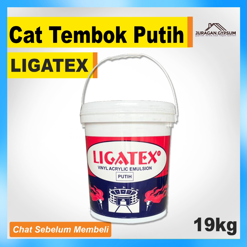 Cat Tembok warna putih Merek Ligatex 19kg