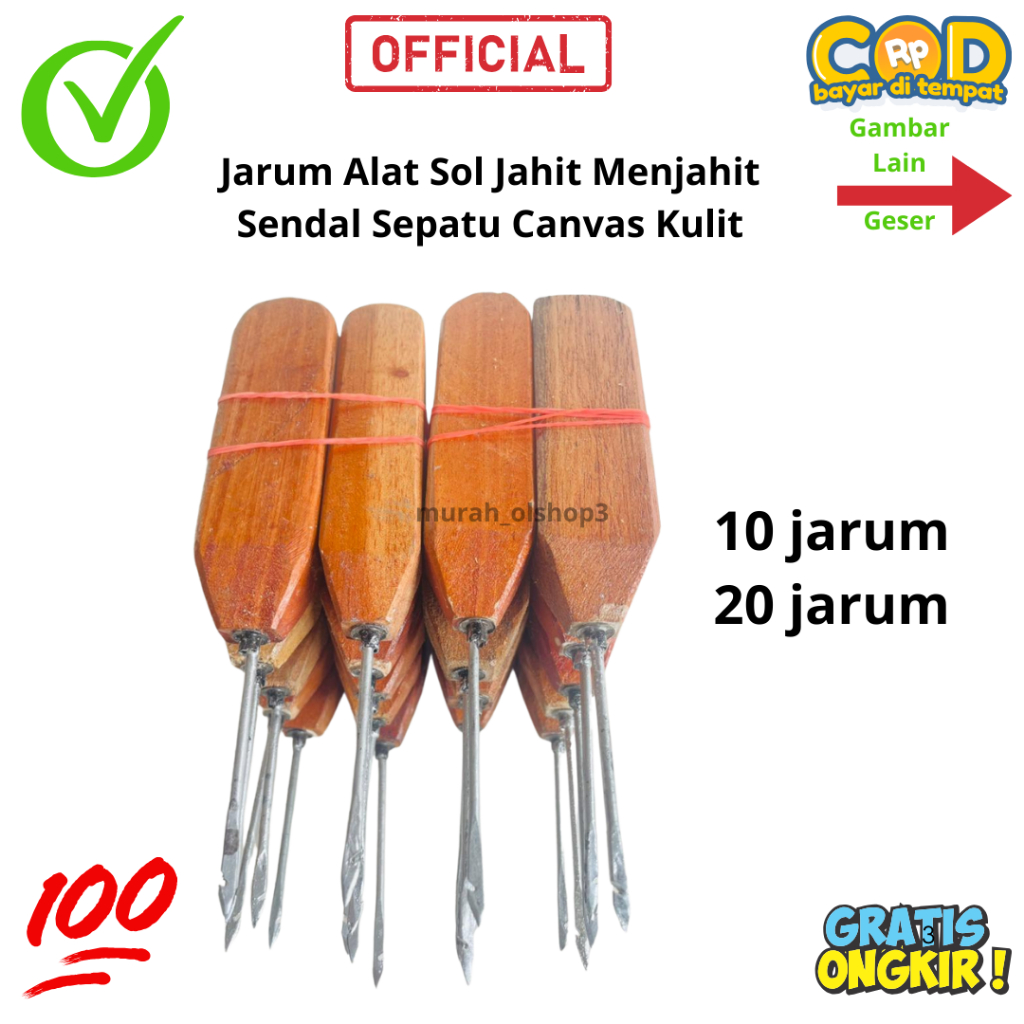 20 Biji Terlaris Grosir Jarum Sol Sepatu Sandal Jarum G