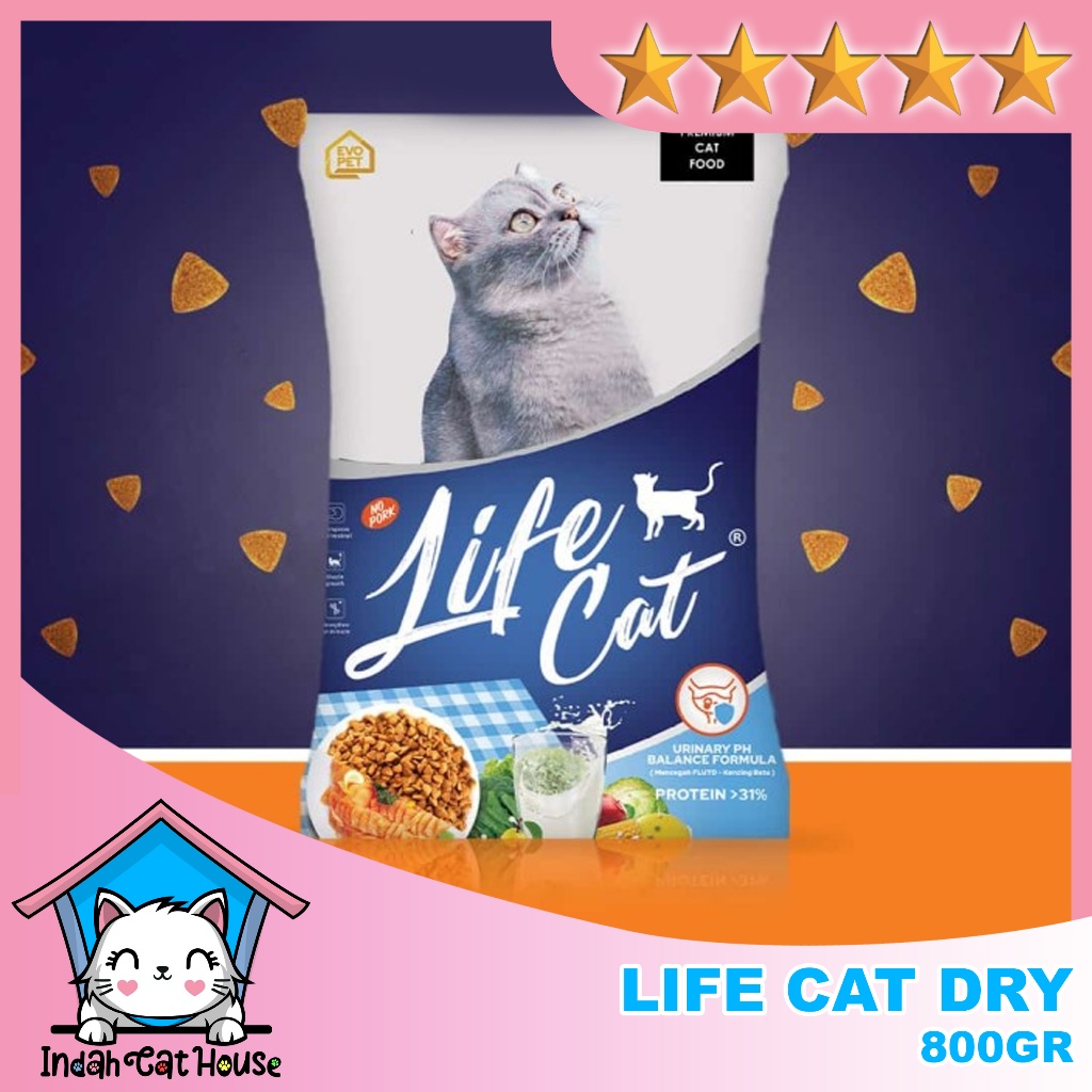 Life Cat Dry Food Makanan Kucing Untuk Kitten & Adult Baik Untuk Pencernaan Meningkatkan Kekebalan T