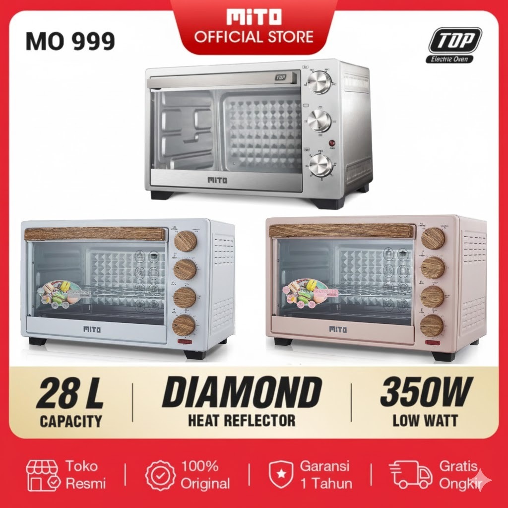 Oven Listrik Mito TOP MO 999 Kapasitas 28 Liter MO 999 28L