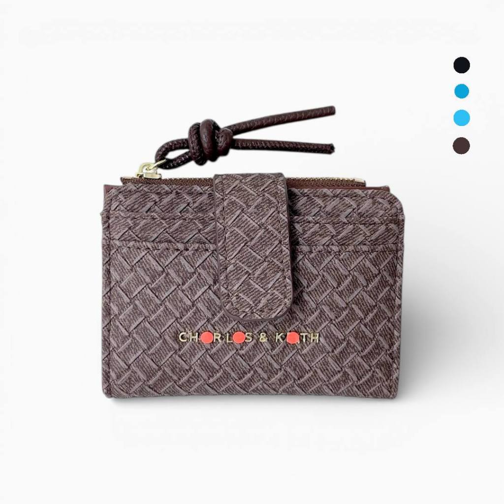 Dompet Lipat Wanita Premium CK Kode CK1061 Mini Wallet Cewek Tekstur Anyaman Import Free Box Mewah