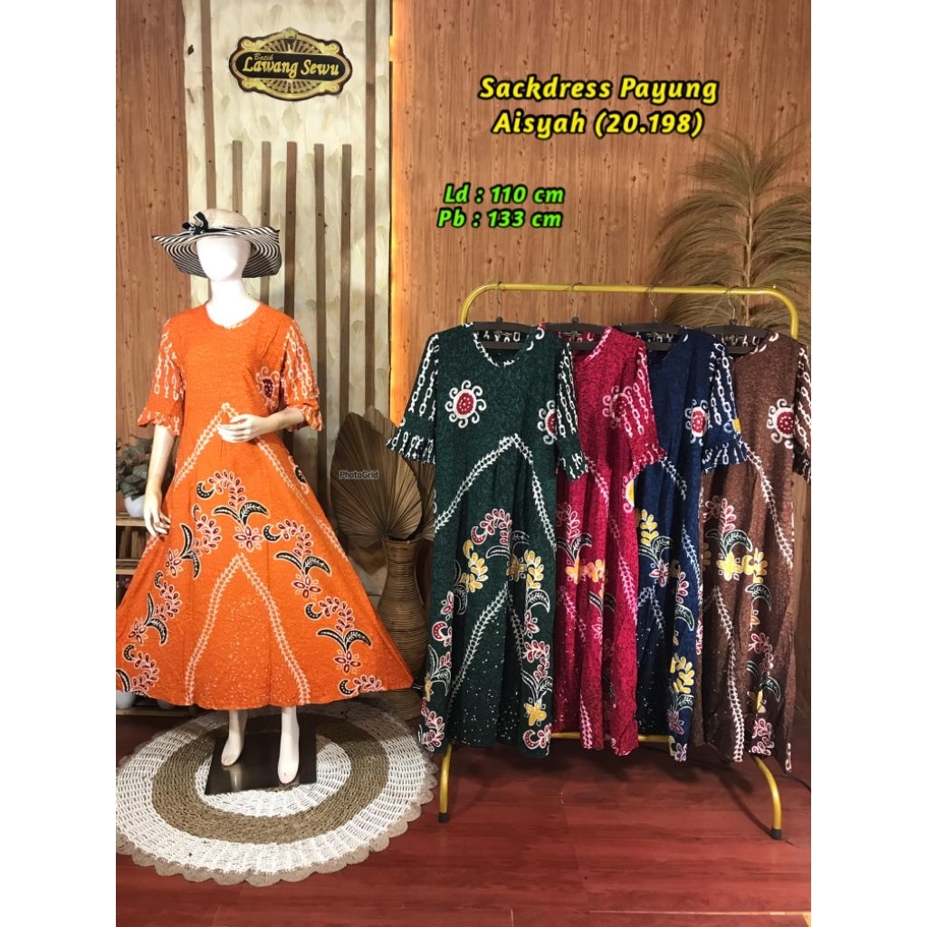 Daster Sackdress Lawang Sewu, Homedress Busui Katun Santung Premium