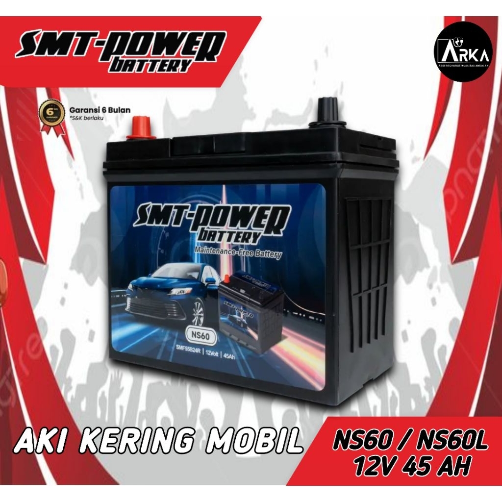 AKI MOBIL SMT POWER NS60 / NS60L 12V 45AH AKI KERING MOBIL
