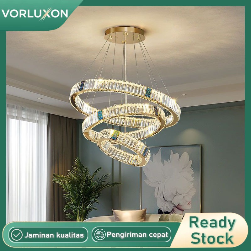 lampu gantung kristal plafon lampu ruang tamu minimalis modern hias ruang tamu lampu kamar aesthetic