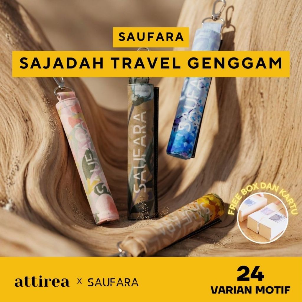 SAUFARA Sajadah Travel Genggam Gulung | Waterproof Kecil Tipis Ringan Praktis Premium