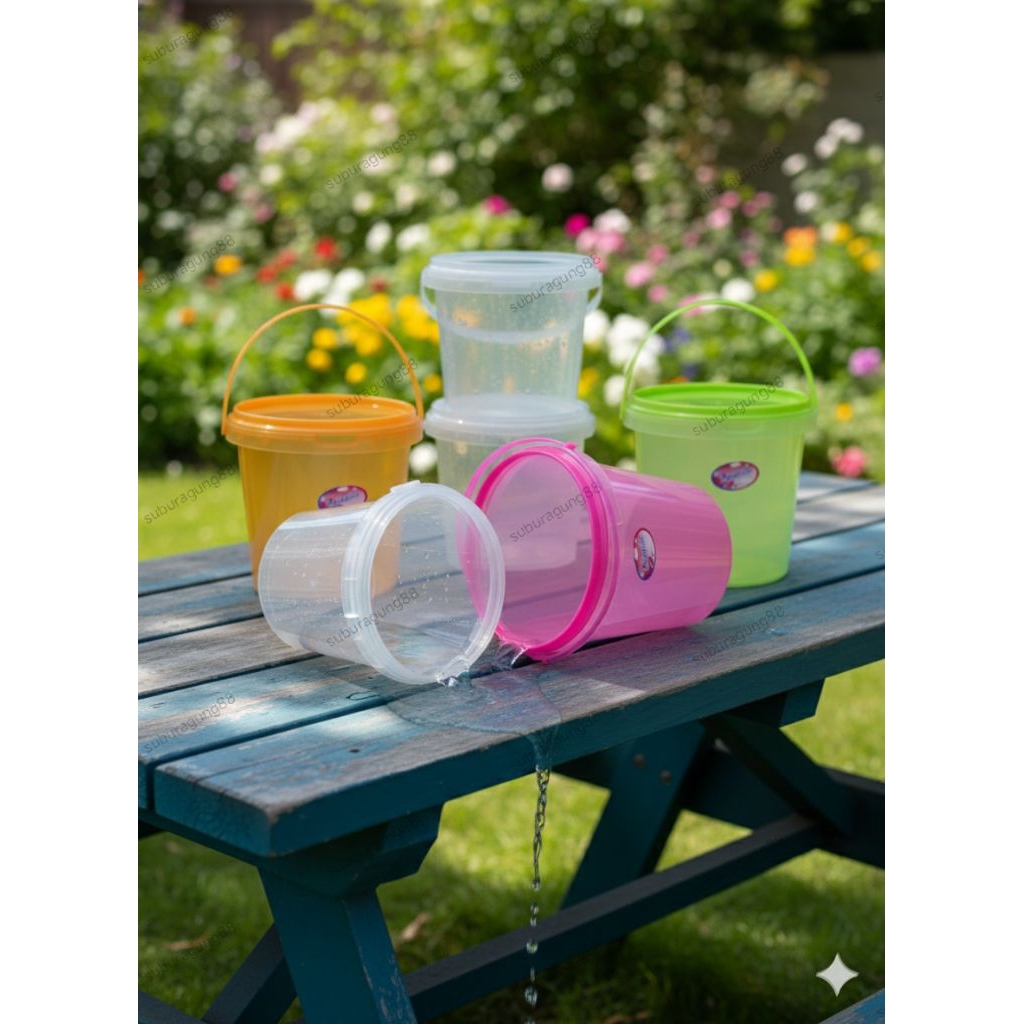 Toples Plastik Transparan dan Berwarna Serbaguna (Gagang & Tutup) Lovenia Lovenia Toples Snack 1500m