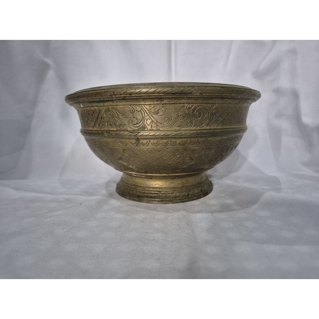 bokor kuningan jawa antik tua