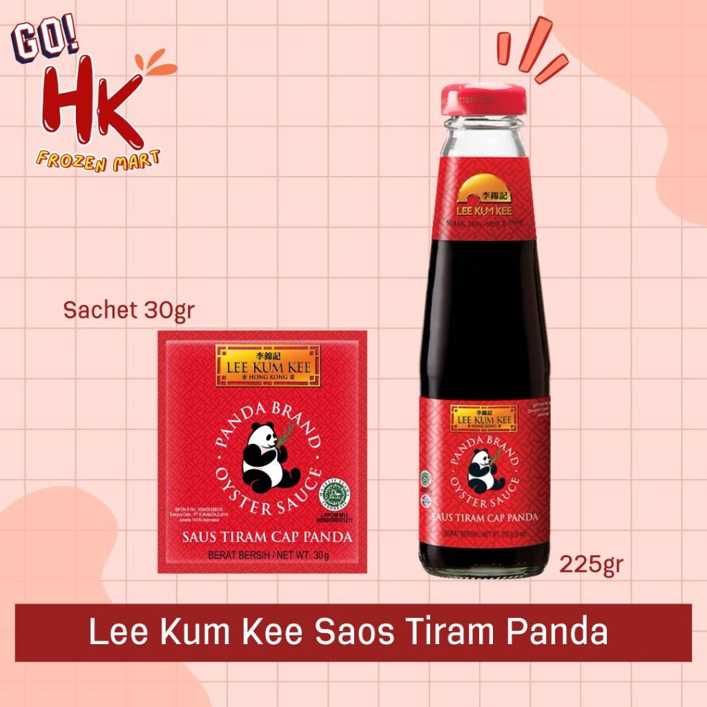 Lee Kum Kee Saos Tiram cap Panda sachet 30gr & 225gr | halal oyster sauce premium HK FROZEN MART