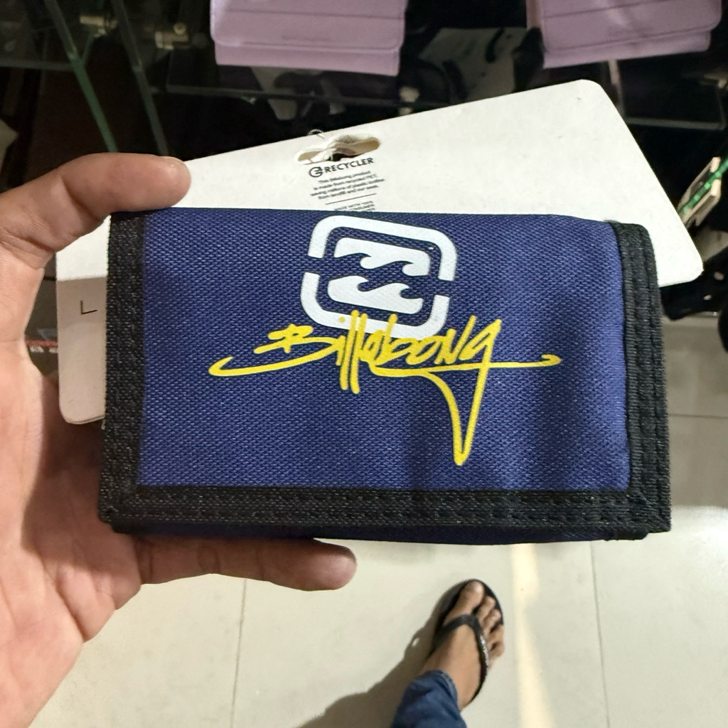 dompet pria billabong original atom wallet blak new