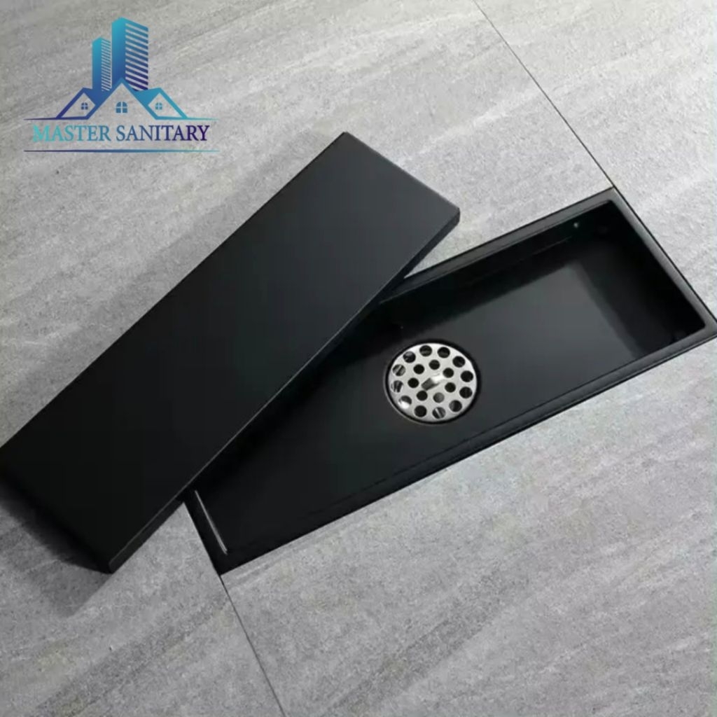 Smart Floor Drain Panjang 20/30/60 Cm Hitam /Floor Drain Panjang Hitam Black