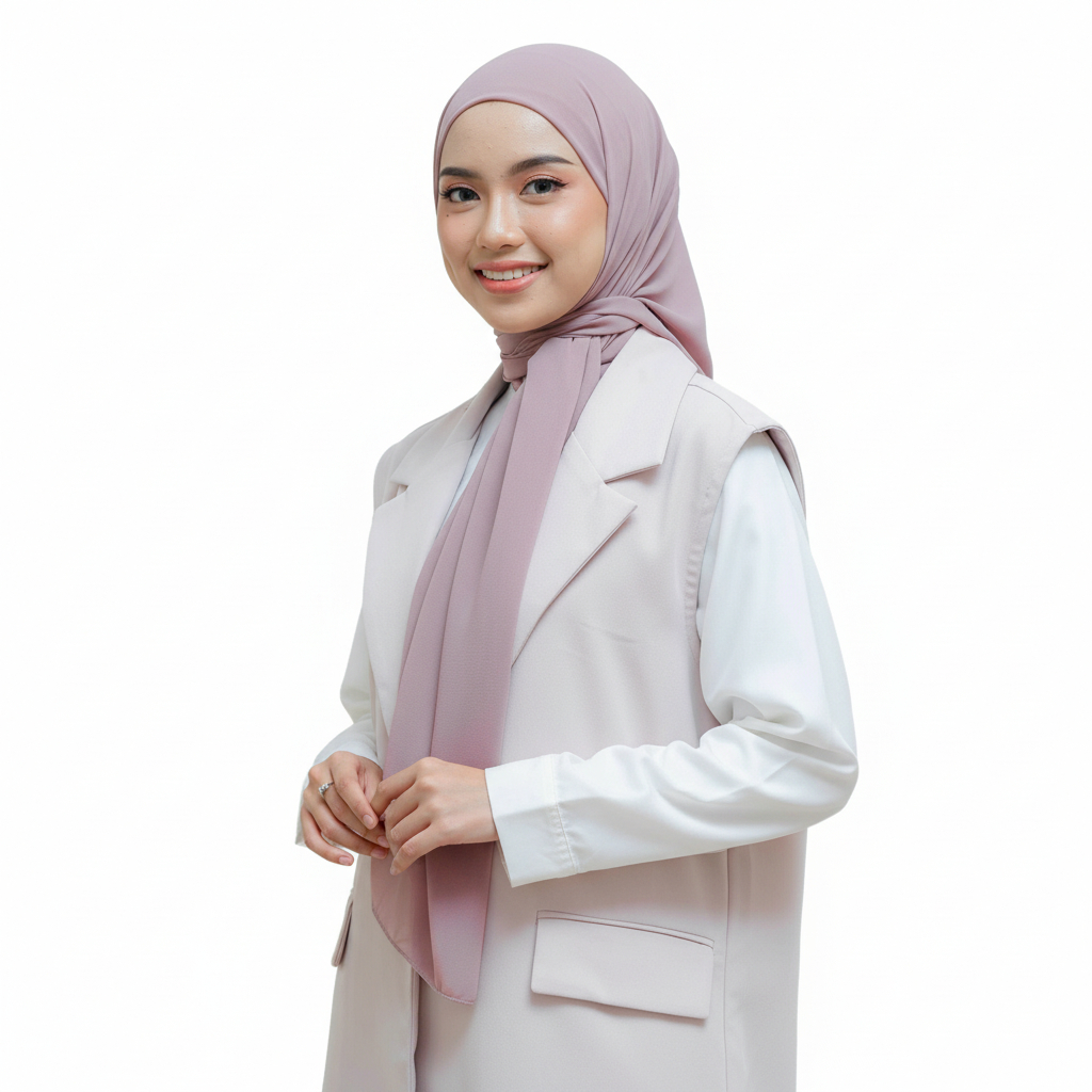 Hijab Pashmina Instan Aila Inner 2in1 Ceruty Babydoll Premium Tanpa Label - Arsy X Almira