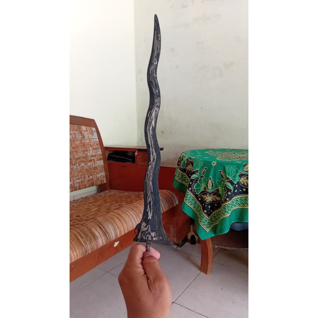 Bilah Keris Luk 7 Pamor Kulit Semongko