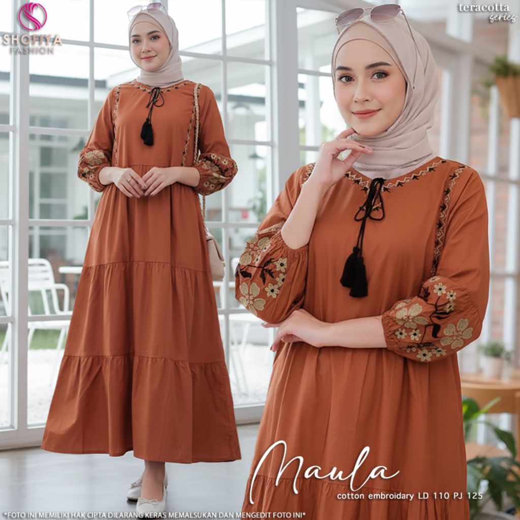 [NEW] GAMIS MIDI DRESS MAULA BY SHOFIYA // FASHION MUSLIM KEKINIAN // SIENNA - JAWANI MIDI BY SHOFIY