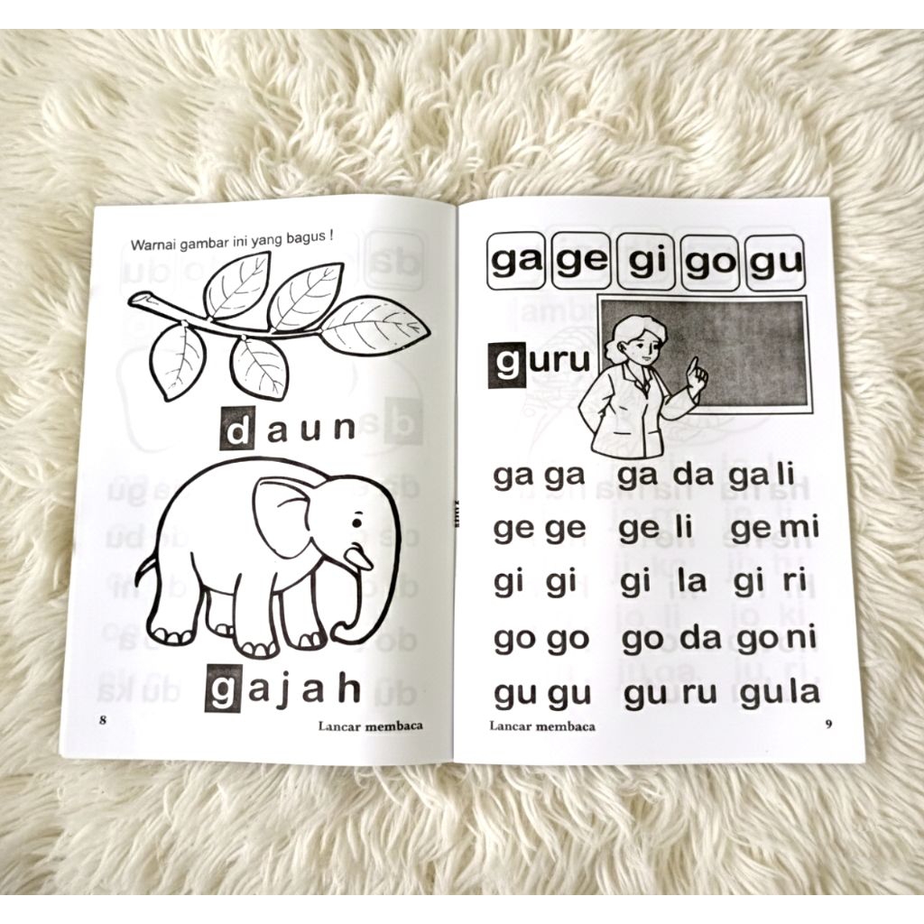 Buku Lancar Membaca untuk anak TK + Gambar