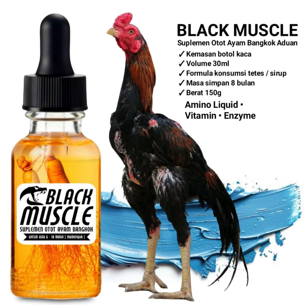 Suplemen untuk otot ayam aduan