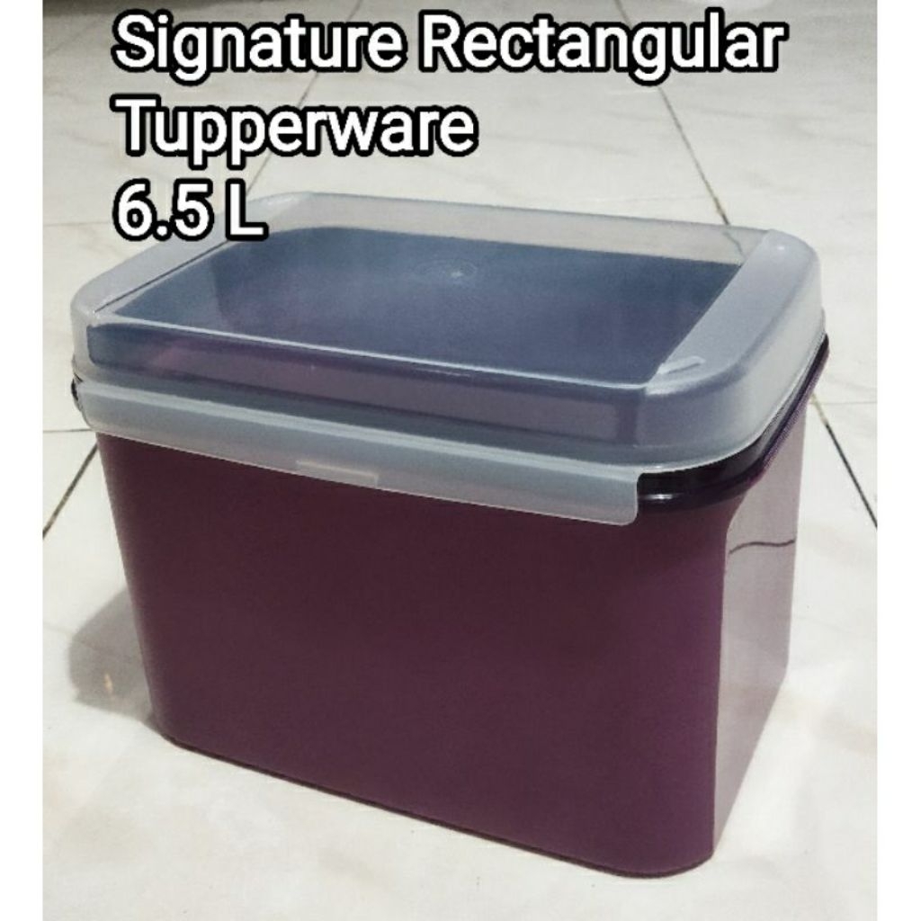Kontainer signature Rectangular 6.5L Tupperware Baru