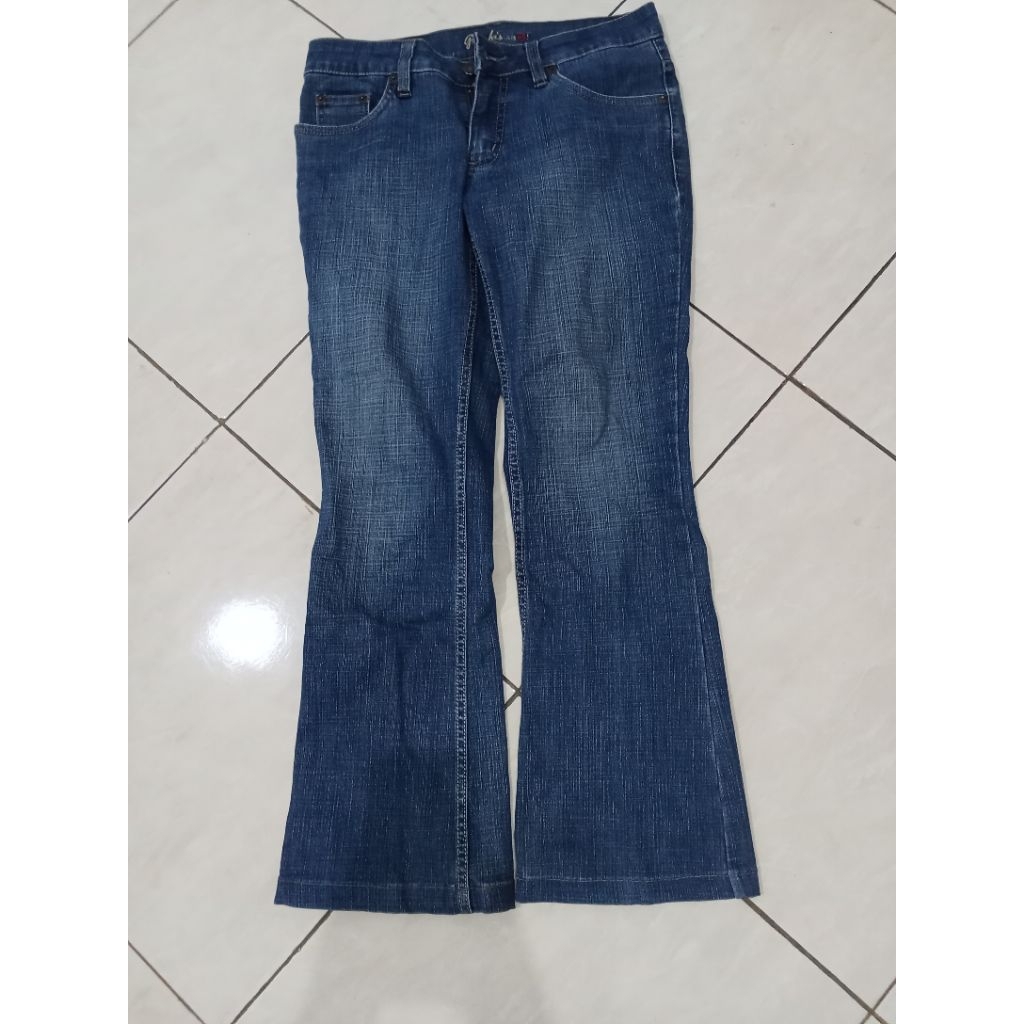 preloved low waist flared jeans / celana cutbray bootcut / pants
