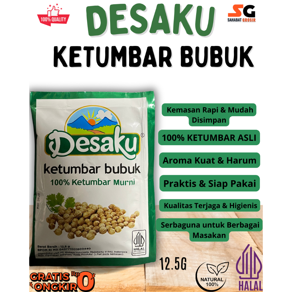 1 RENCENG-Desaku Ketumbar Bubuk Asli 100% Murni | Bumbu Masak Harum & Berkualitas-Desaku Bumbu Dapur