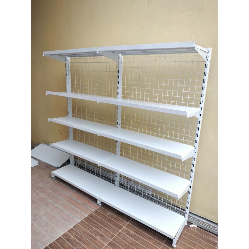 rak minimarket 2unit nyambung. tinggi 150c.