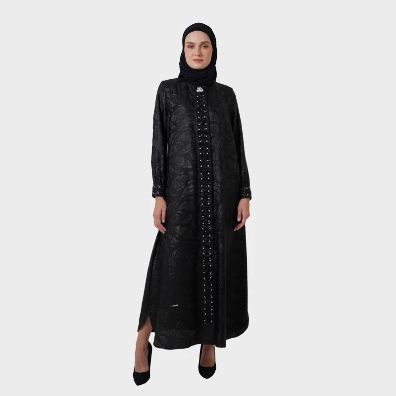 Hikmat C8475 Abaya Warna  Black