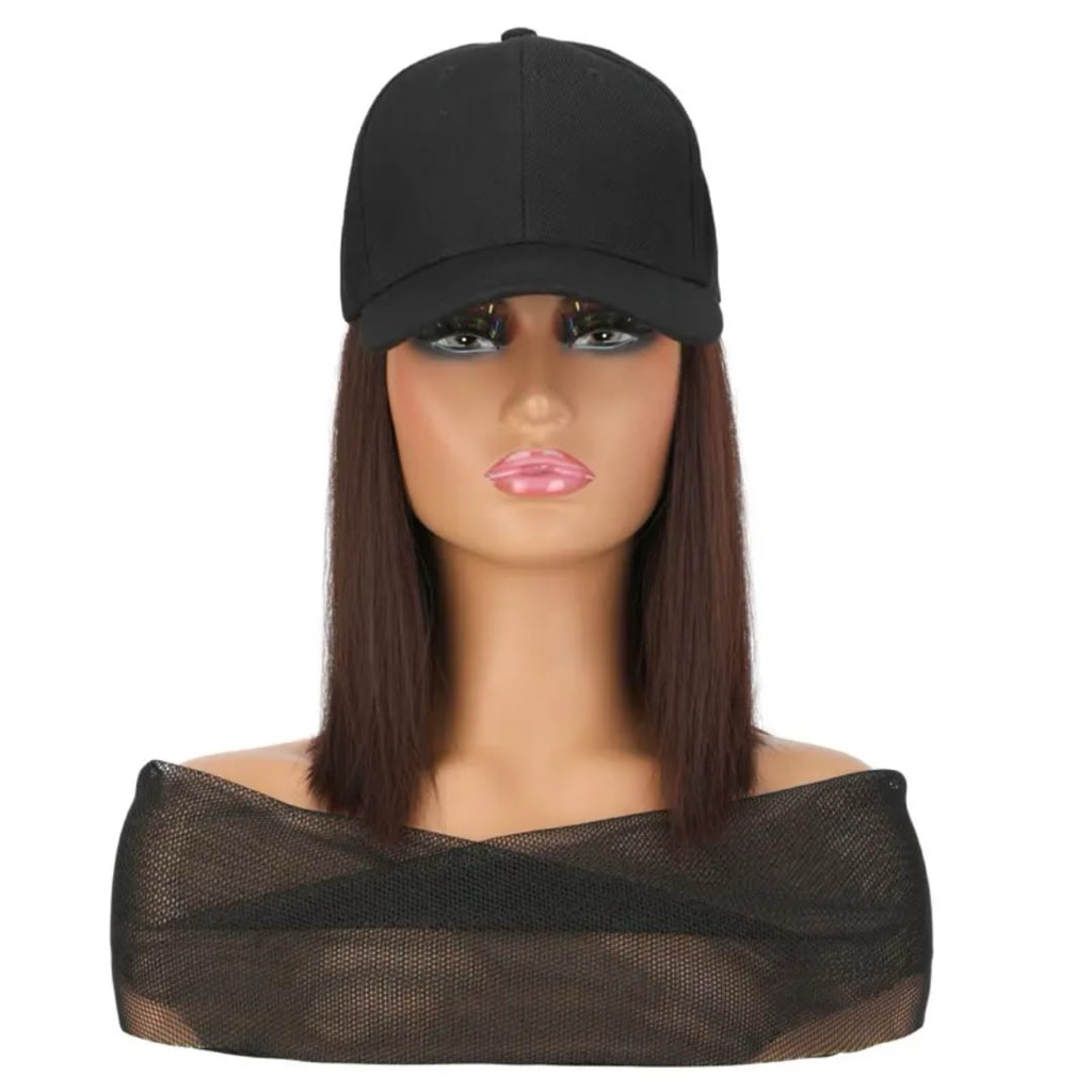 REHANA HAIR Wig Topi Wanita Wig Topi Baseball Wig Topi Rambut Pendek Topi Baseball Wig Topi Wig Topi