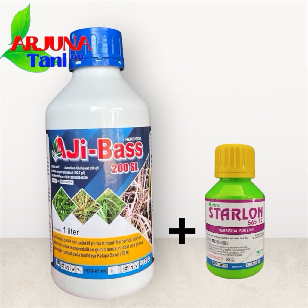 Herbisida AJI-BASS 200 SL 1LTR + STARLON 667 EC 100 ML