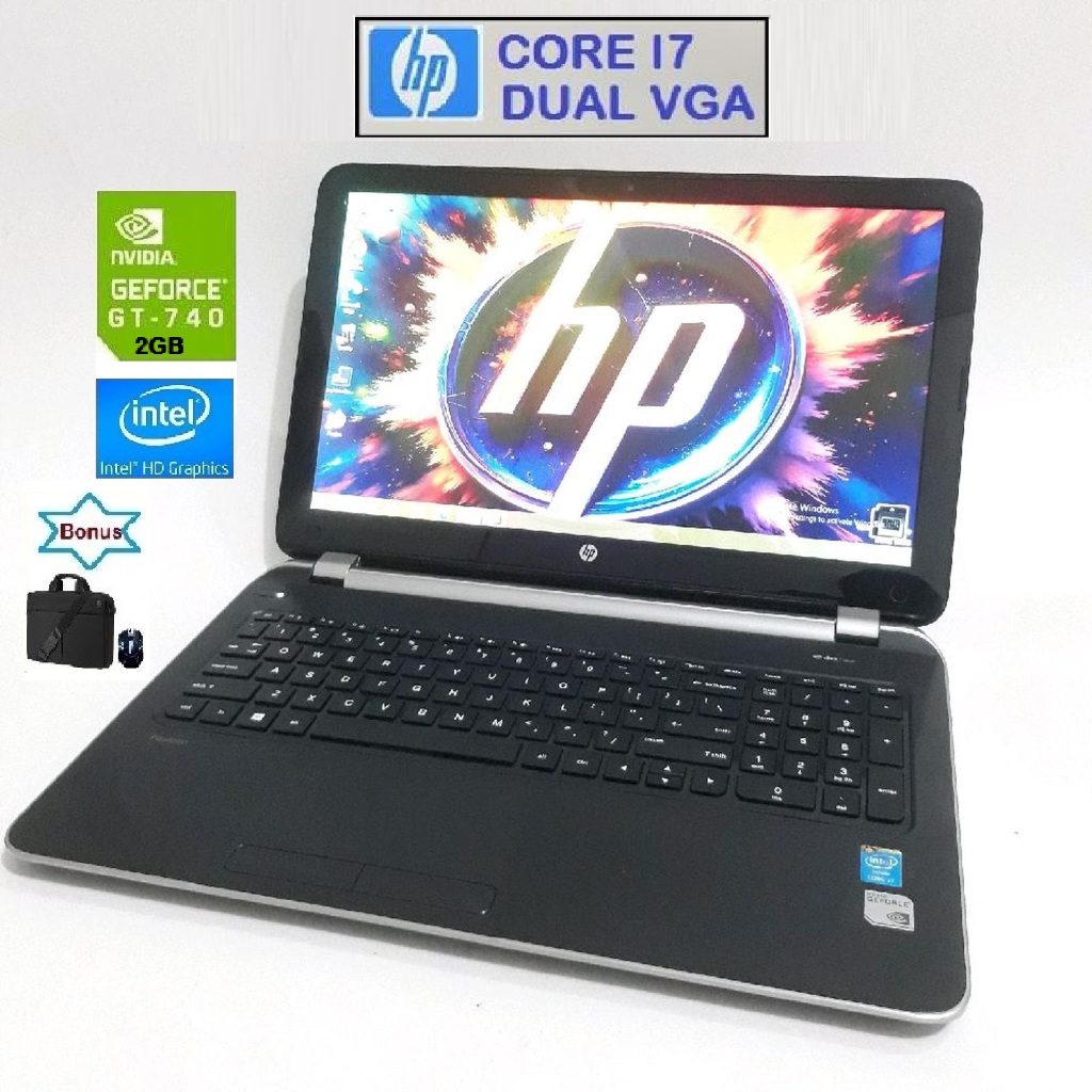 laptop hp i7 ram 4gb hardisk 750gb