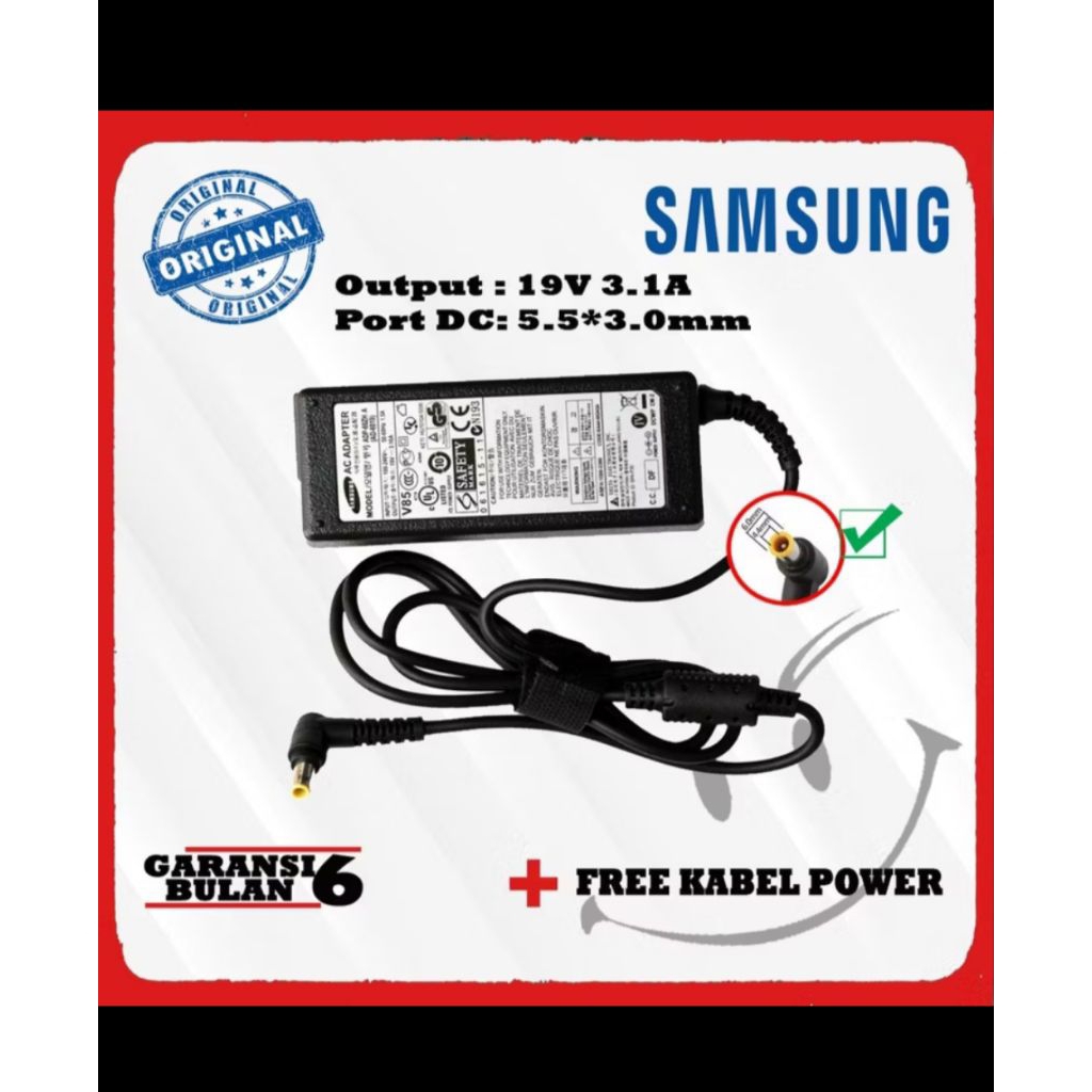 charger leptop Samsung np300e4x mulus masih bagus copotan ORY bukan kw