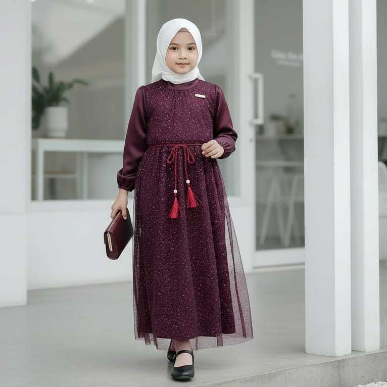Gamis Anak Perempuan Umur 3-14 Terbaru 2026 Pakaian Muslim 5 6 Tahun Kids Cewek Dress Muslimah 2-3Th