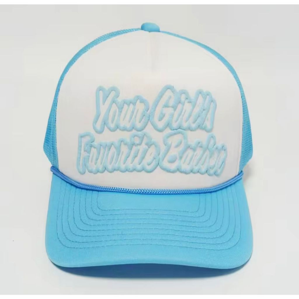 Topi Trucker Jaring Cewe Cowo Logo Bordir Your Girl Favorite Baiber Hat Distro Keren Murah