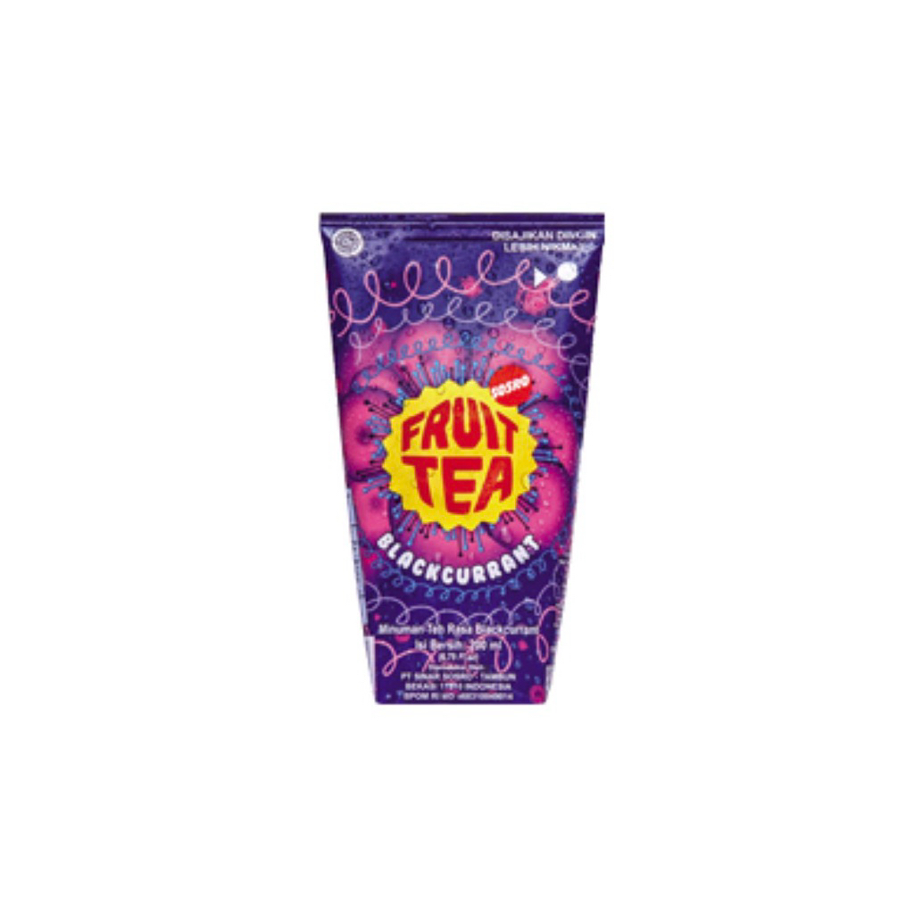 Sosro Fruit Tea Blackcurrant Minuman Kotak 200ml - 1 Dus 24 Kotak
